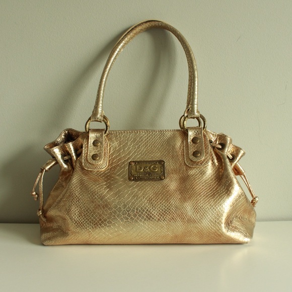 Dolce & Gabbana Handbags - DOLCE & GABBANA Metallic Snakeskin Leather Shoulder Bag